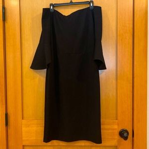 Low Shoulder LBD with Bell Sleeves